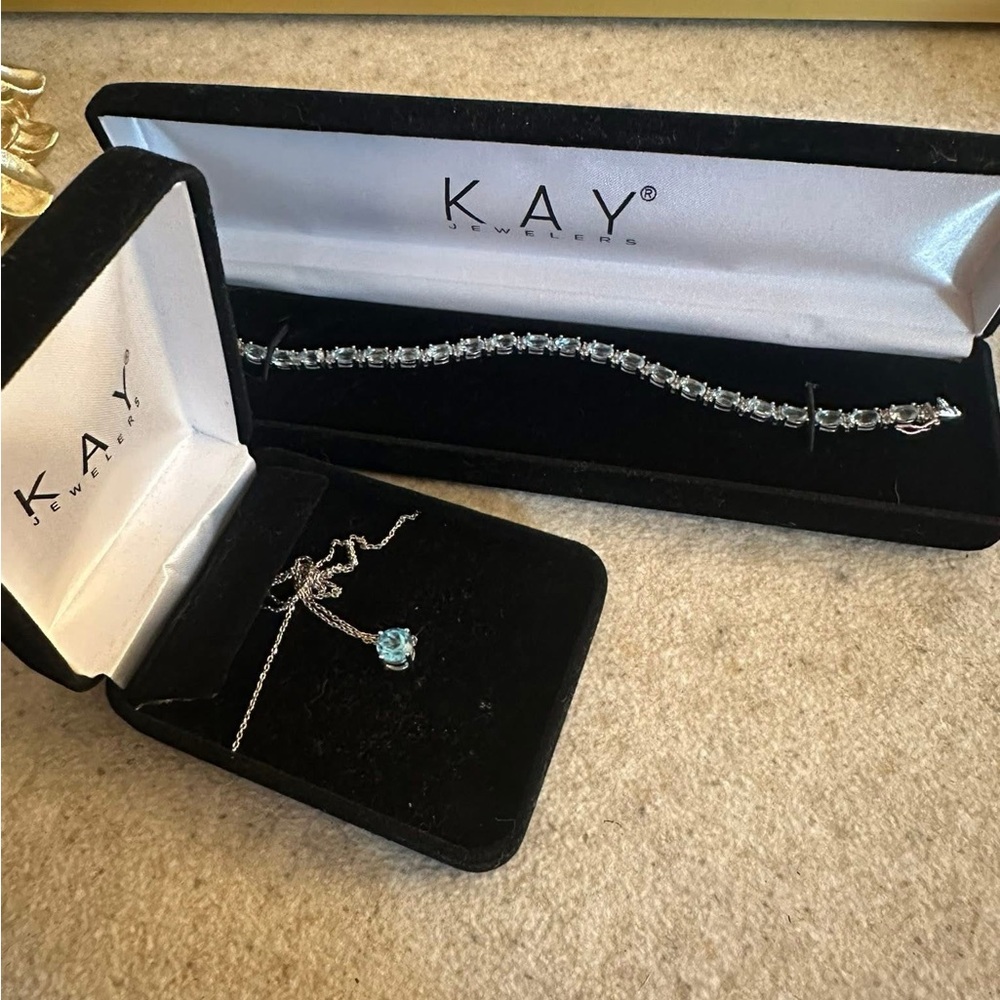 KAY Silver Bracelet with Blue Accents